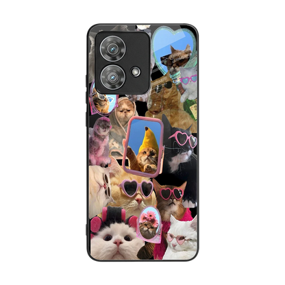 Catastic Montage back phone cover | glass case for motorola edge 40 neo 5g