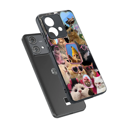Catastic Montage sleek motorola edge 40 neo 5g cover with tempered glass back and TPU edges
