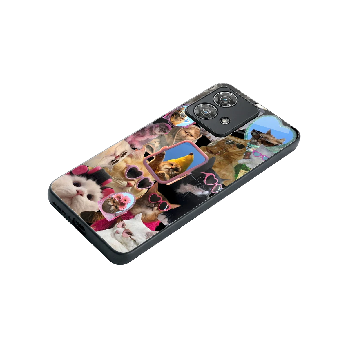 Catastic Montage stylish phone case for motorola edge 40 neo 5g | glossy glass and slim fit