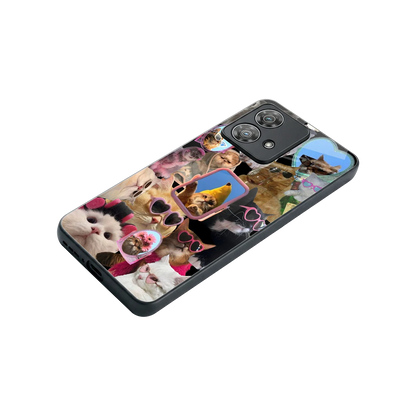 Catastic Montage stylish phone case for motorola edge 40 neo 5g | glossy glass and slim fit