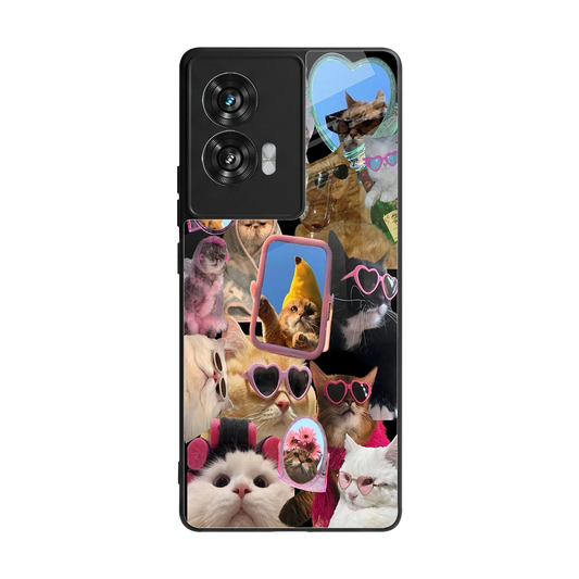 Catastic Montage back phone cover | glass case for motorola edge 50 fusion