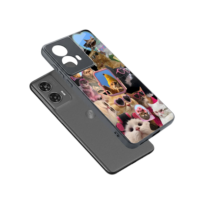 Catastic Montage sleek motorola edge 50 fusion cover with tempered glass back and TPU edges