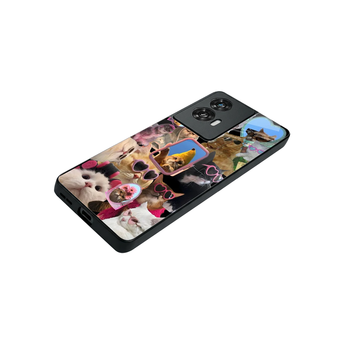 Catastic Montage stylish phone case for motorola edge 50 fusion | glossy glass and slim fit