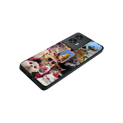 Catastic Montage stylish phone case for motorola edge 50 fusion | glossy glass and slim fit