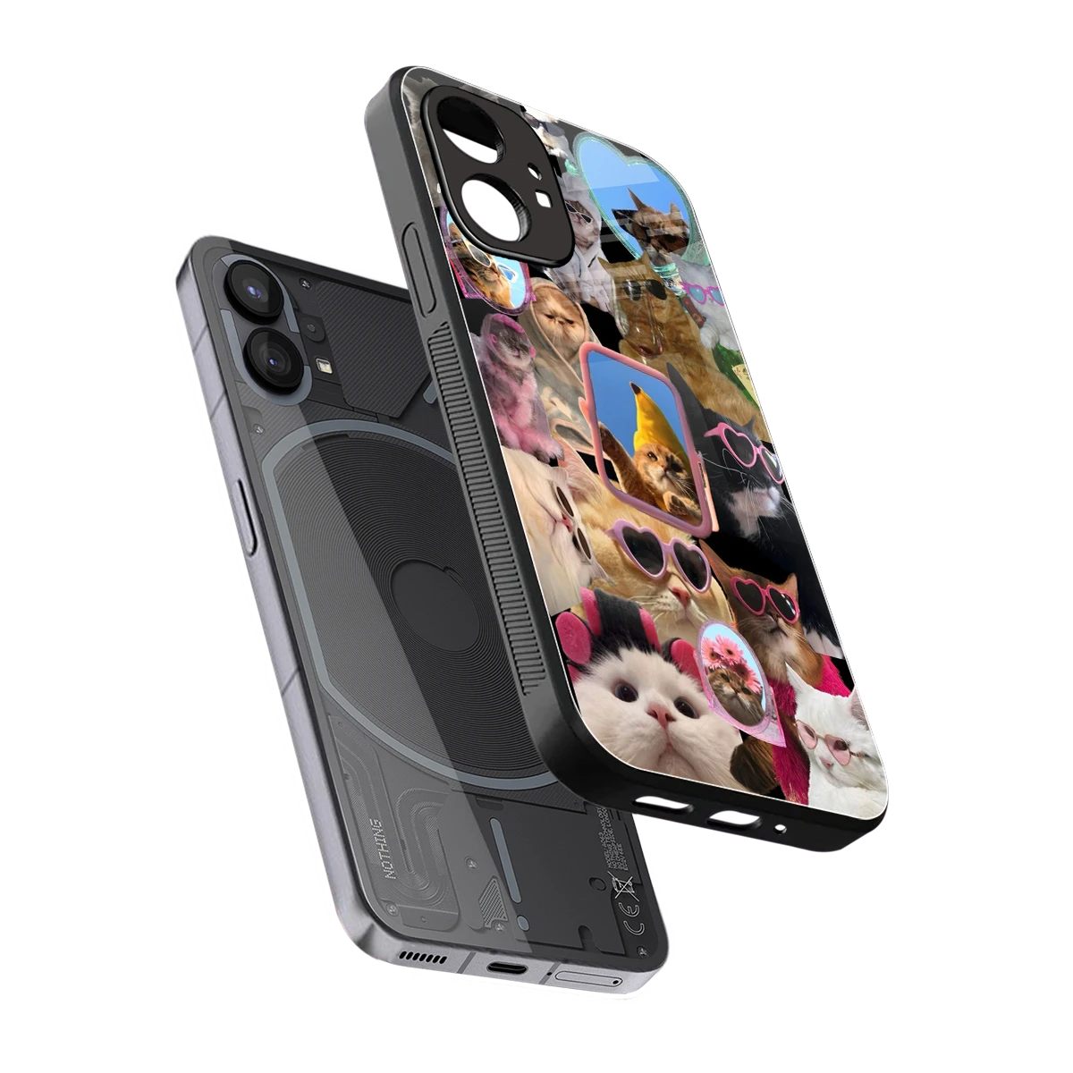 Catastic Montage sleek nothing phone 1 cover with tempered glass back and TPU edges