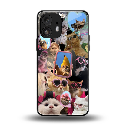 Catastic Montage back phone cover | glass case for nothing phone 2
