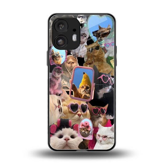 Catastic Montage back phone cover | glass case for nothing phone 2
