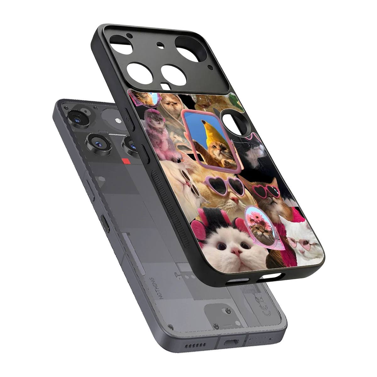 Catastic Montage sleek nothing phone 3 cover with tempered glass back and TPU edges