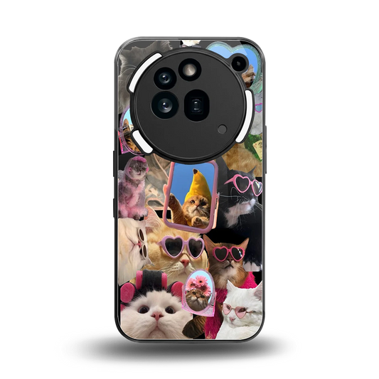 Catastic Montage back phone cover | glass case for nothing phone 3a pro