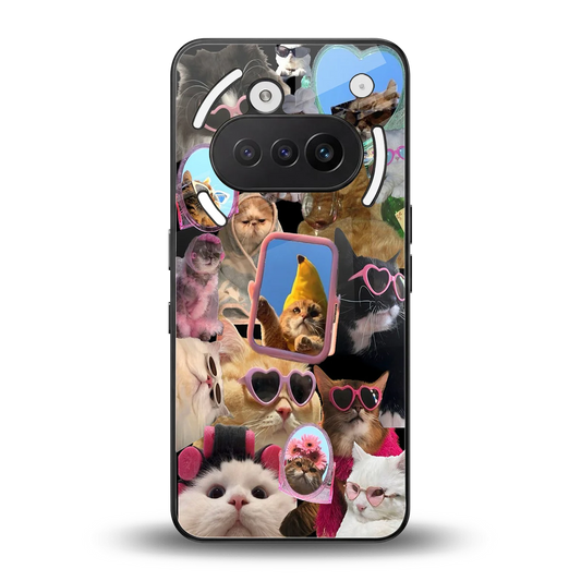 Catastic Montage back phone cover | glass case for nothing phone 3a