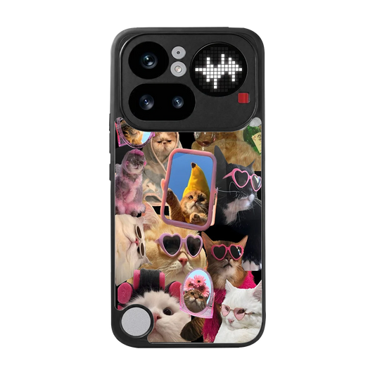 Catastic Montage back phone cover | glass case for nothing phone 4a pro
