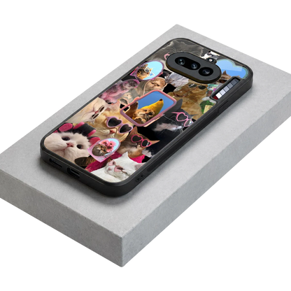 Catastic Montage stylish phone case for nothing phone 4a | glossy glass and slim fit