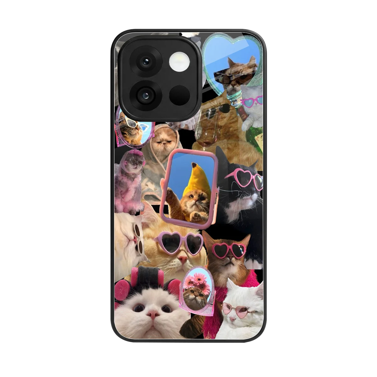 Catastic Montage back phone cover | glass case for oneplus 13s