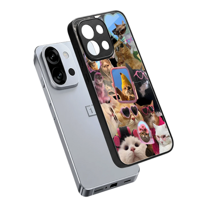 Catastic Montage sleek oneplus 13s cover with tempered glass back and TPU edges