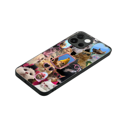 Catastic Montage stylish phone case for oneplus 13s | glossy glass and slim fit