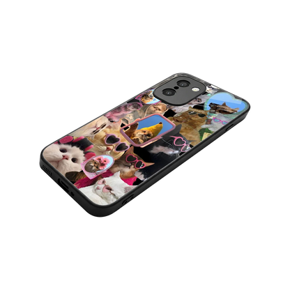 Catastic Montage stylish phone case for oneplus 15r | glossy glass and slim fit