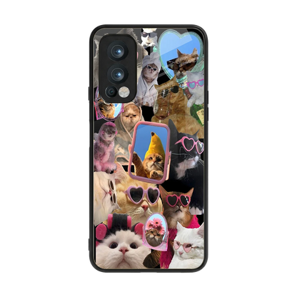 Catastic Montage back phone cover | glass case for oneplus nord 2