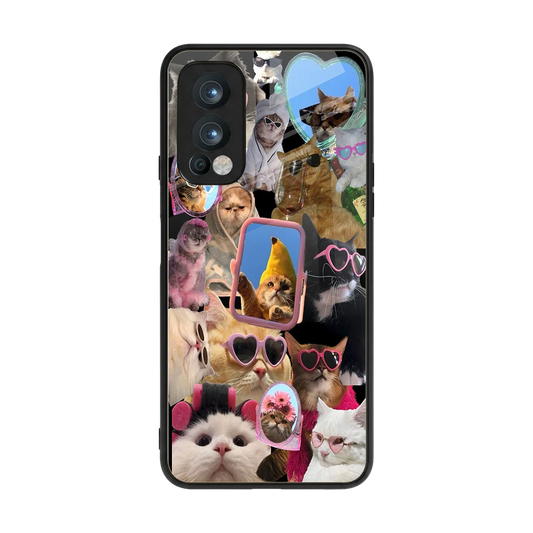 Catastic Montage back phone cover | glass case for oneplus nord 2