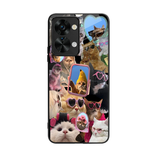 Catastic Montage back phone cover | glass case for oneplus nord 2t