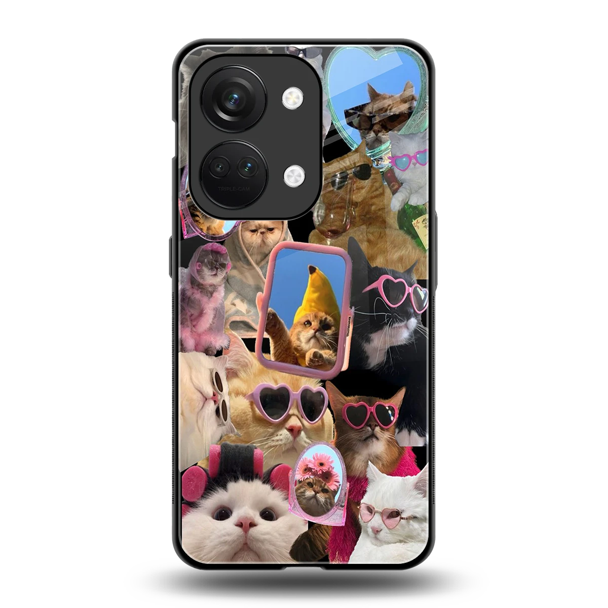 Catastic Montage back phone cover | glass case for oneplus nord 3