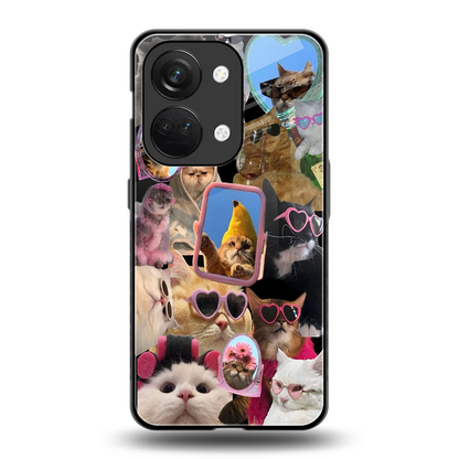 Catastic Montage back phone cover | glass case for oneplus nord 3