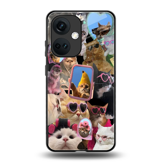 Catastic Montage back phone cover | glass case for oneplus nord ce 3