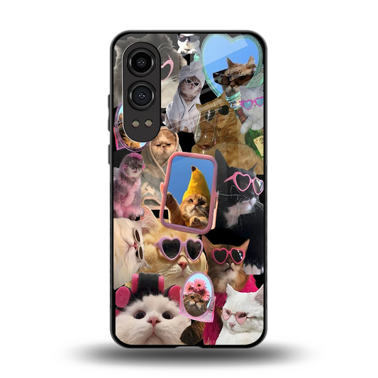 Catastic Montage back phone cover | glass case for oneplus nord ce 4 lite