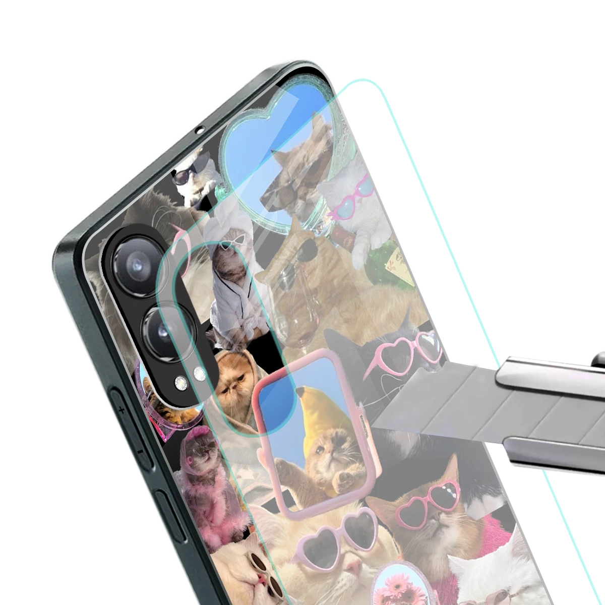 Catastic Montage stylish phone case for oneplus nord ce 4 lite | glossy glass and slim fit