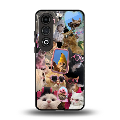 Catastic Montage back phone cover | glass case for oneplus nord ce 4