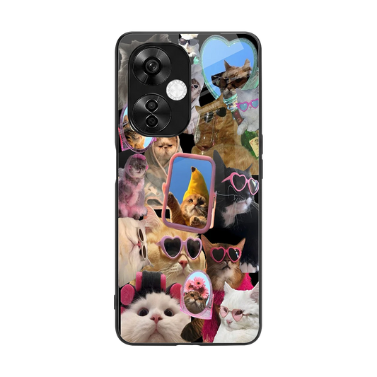 Catastic Montage back phone cover | glass case for oneplus nord ce 3 lite