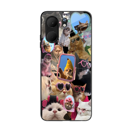 Catastic Montage back phone cover | glass case for oppo a5x 5g
