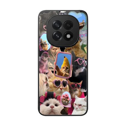 Catastic Montage back phone cover | glass case for oppo f29 5g