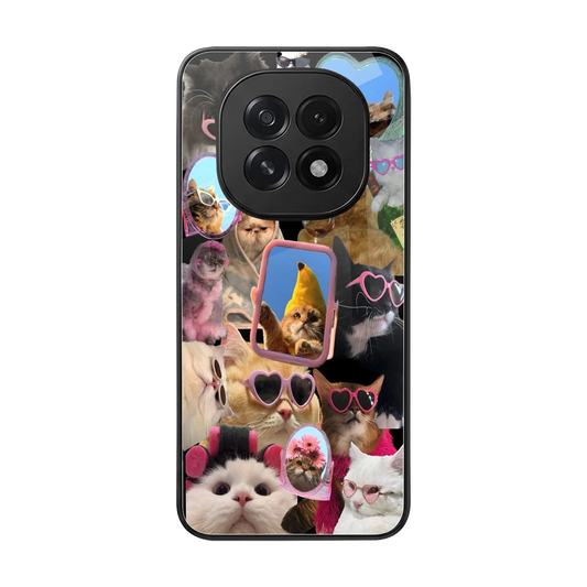 Catastic Montage back phone cover | glass case for oppo f29 5g