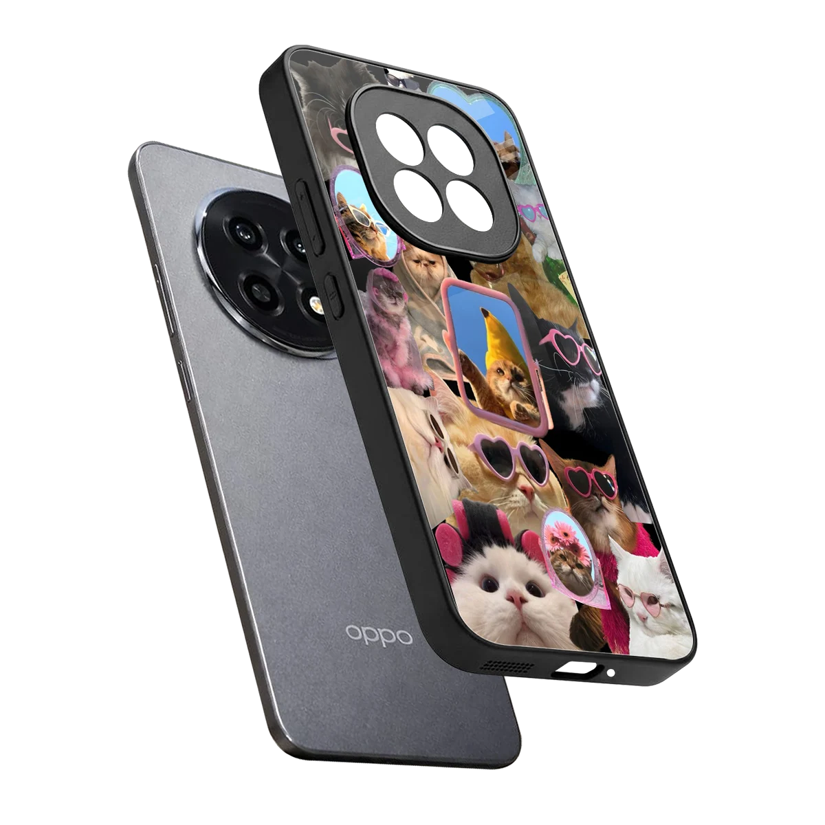 Catastic Montage sleek oppo f29 pro 5g cover with tempered glass back and TPU edges