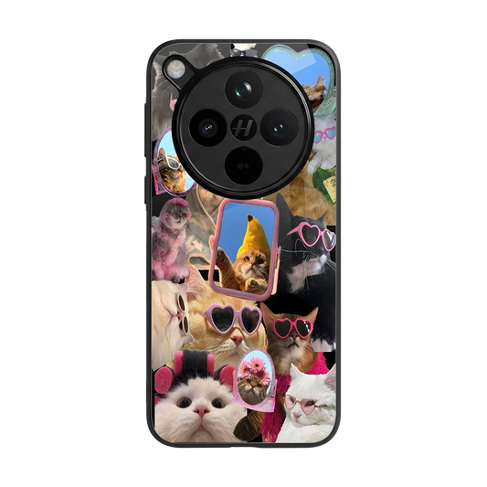 Catastic Montage back phone cover | glass case for oppo find x8