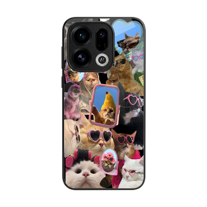 Catastic Montage back phone cover | glass case for oppo find x9