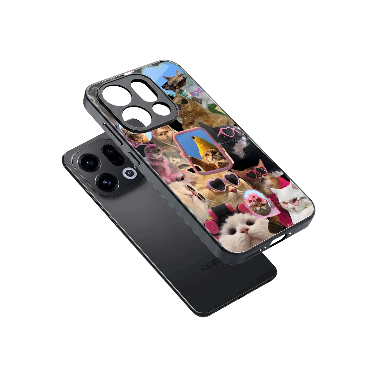 Catastic Montage sleek oppo find x9 cover with tempered glass back and TPU edges