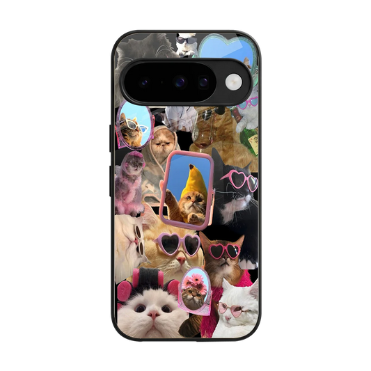 Catastic Montage back phone cover | glass case for google pixel 10