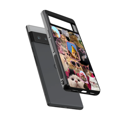 Catastic Montage sleek google pixel 6 pro cover with tempered glass back and TPU edges