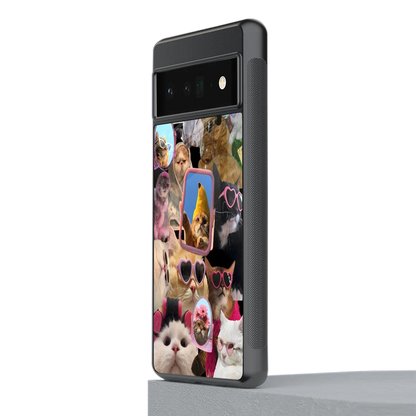Catastic Montage stylish phone case for google pixel 6 pro | glossy glass and slim fit