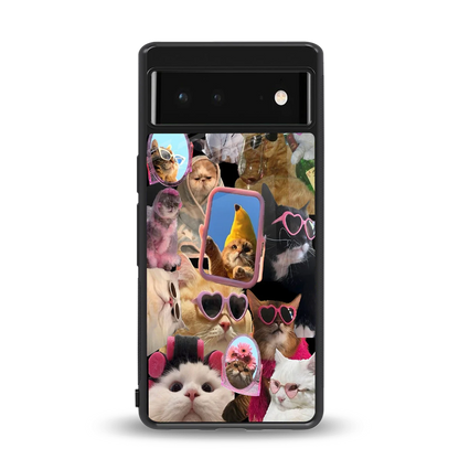 Catastic Montage back phone cover | glass case for google pixel 6a