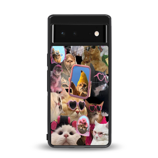 Catastic Montage back phone cover | glass case for google pixel 6a