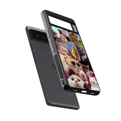 Catastic Montage sleek google pixel 6 cover with tempered glass back and TPU edges