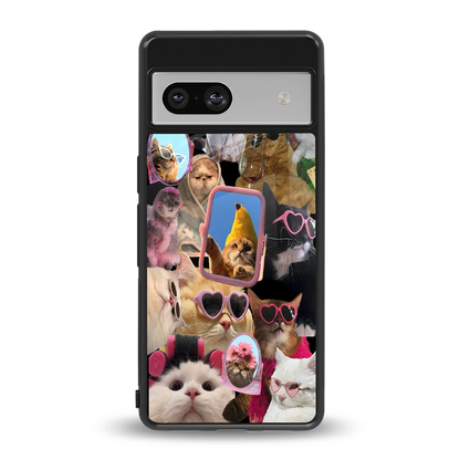 Catastic Montage back phone cover | glass case for google pixel 7a