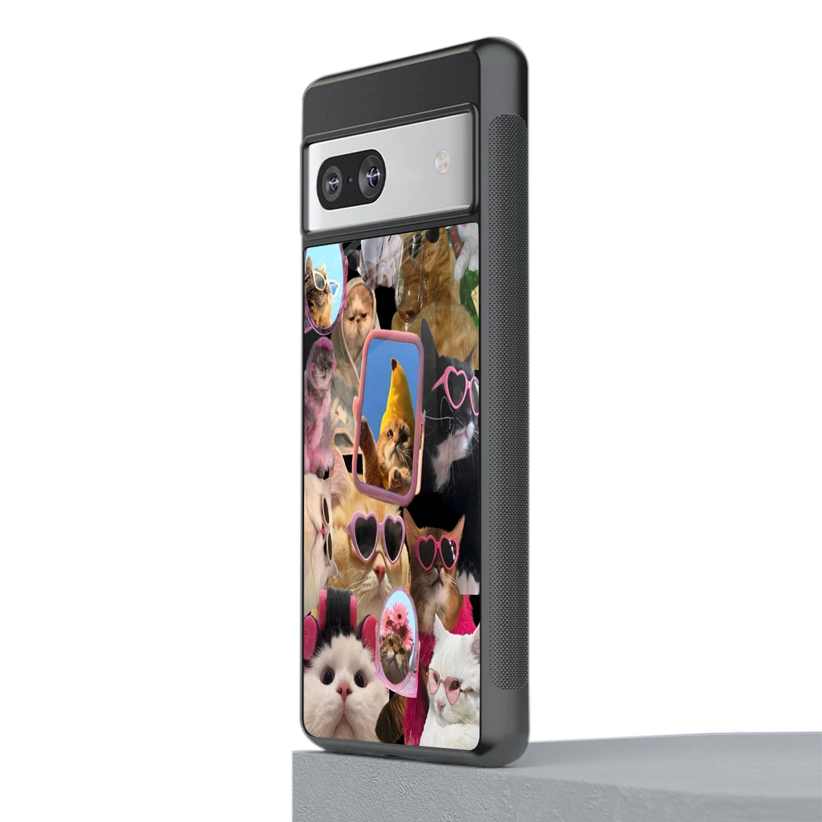 Catastic Montage stylish phone case for google pixel 7a | glossy glass and slim fit