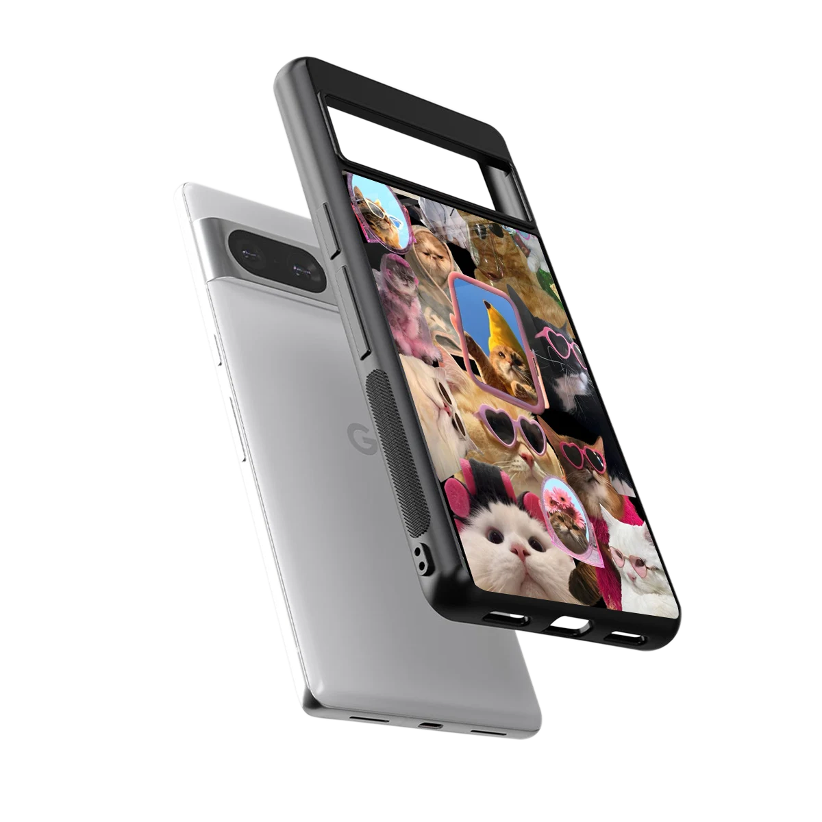 Catastic Montage sleek google pixel 8 cover with tempered glass back and TPU edges