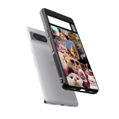 Catastic Montage sleek google pixel 8 cover with tempered glass back and TPU edges