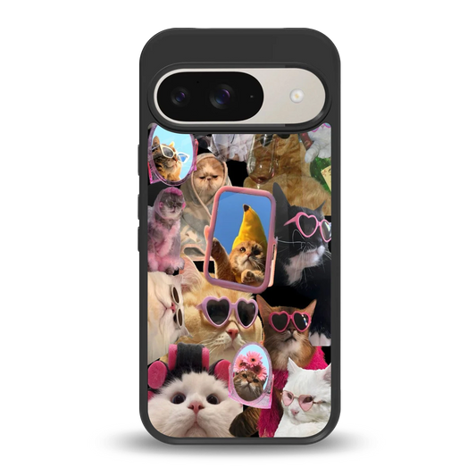 Catastic Montage back phone cover | glass case for google pixel 9