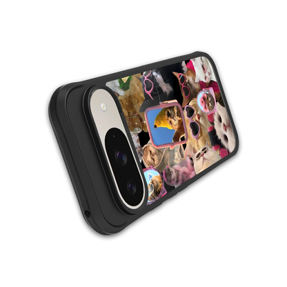 Catastic Montage stylish phone case for google pixel 9 | glossy glass and slim fit