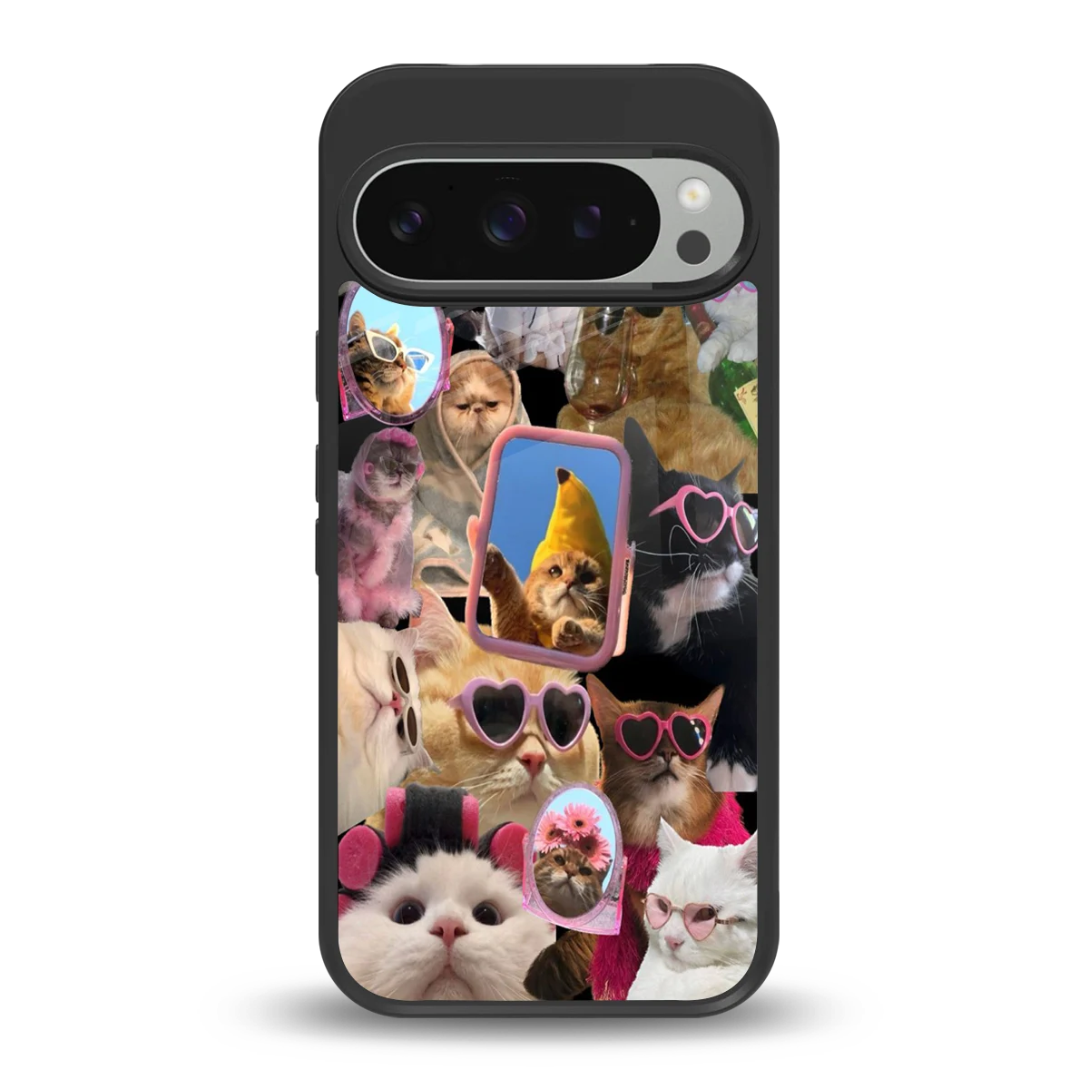Catastic Montage back phone cover | glass case for google pixel 9 pro xl